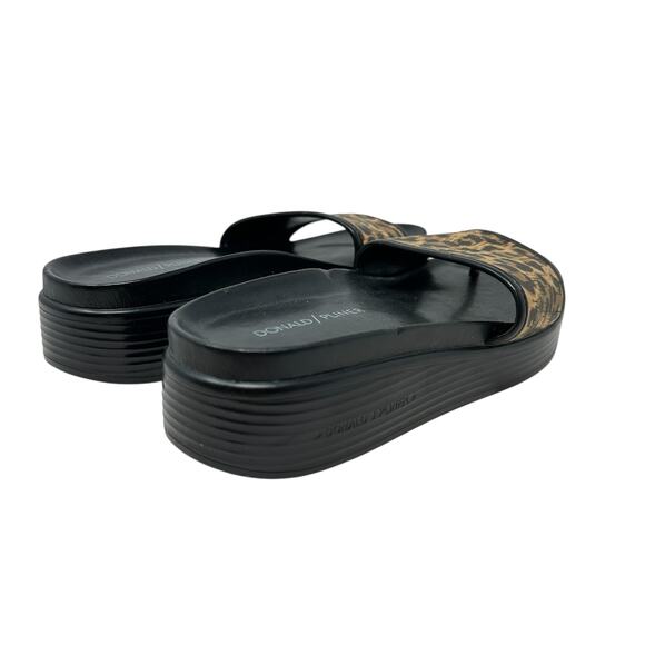 Donald J Pliner Fifi Slide Sandals Leopard Print Black Brown Size US 8 - Picture 9 of 13
